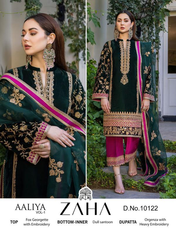 Zaha Aaliya Vol 1 Georgette Designer Pakistani Suit Collection